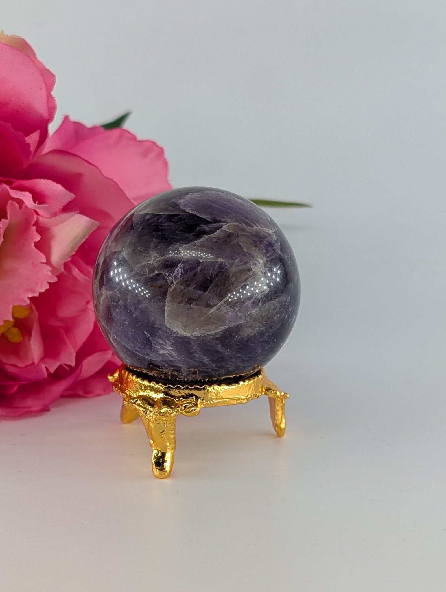 Amethyst Sphere - 45mm - 113g - Positive Faith Hope Love