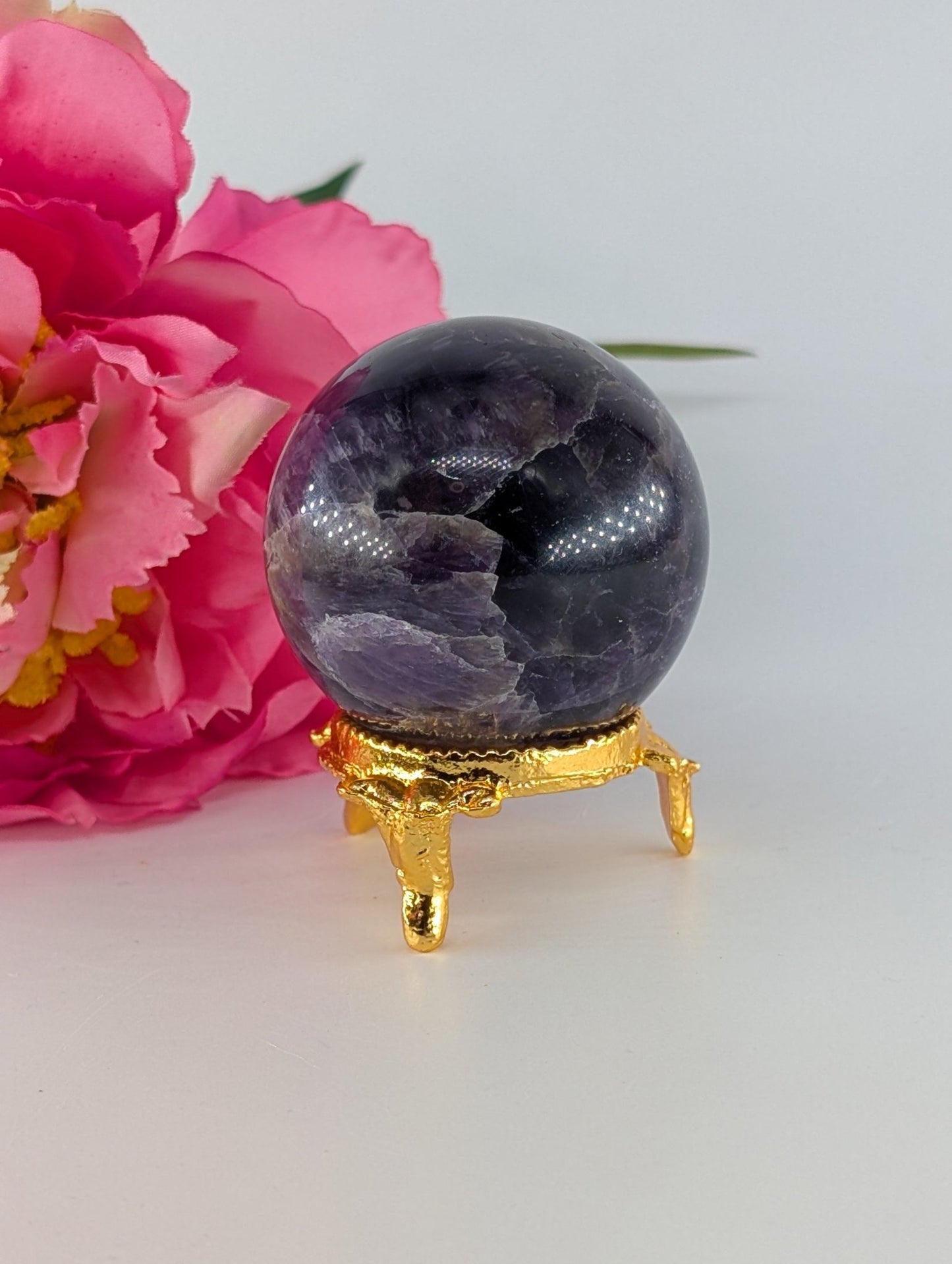 Amethyst Sphere - 45mm - 113g - Positive Faith Hope Love