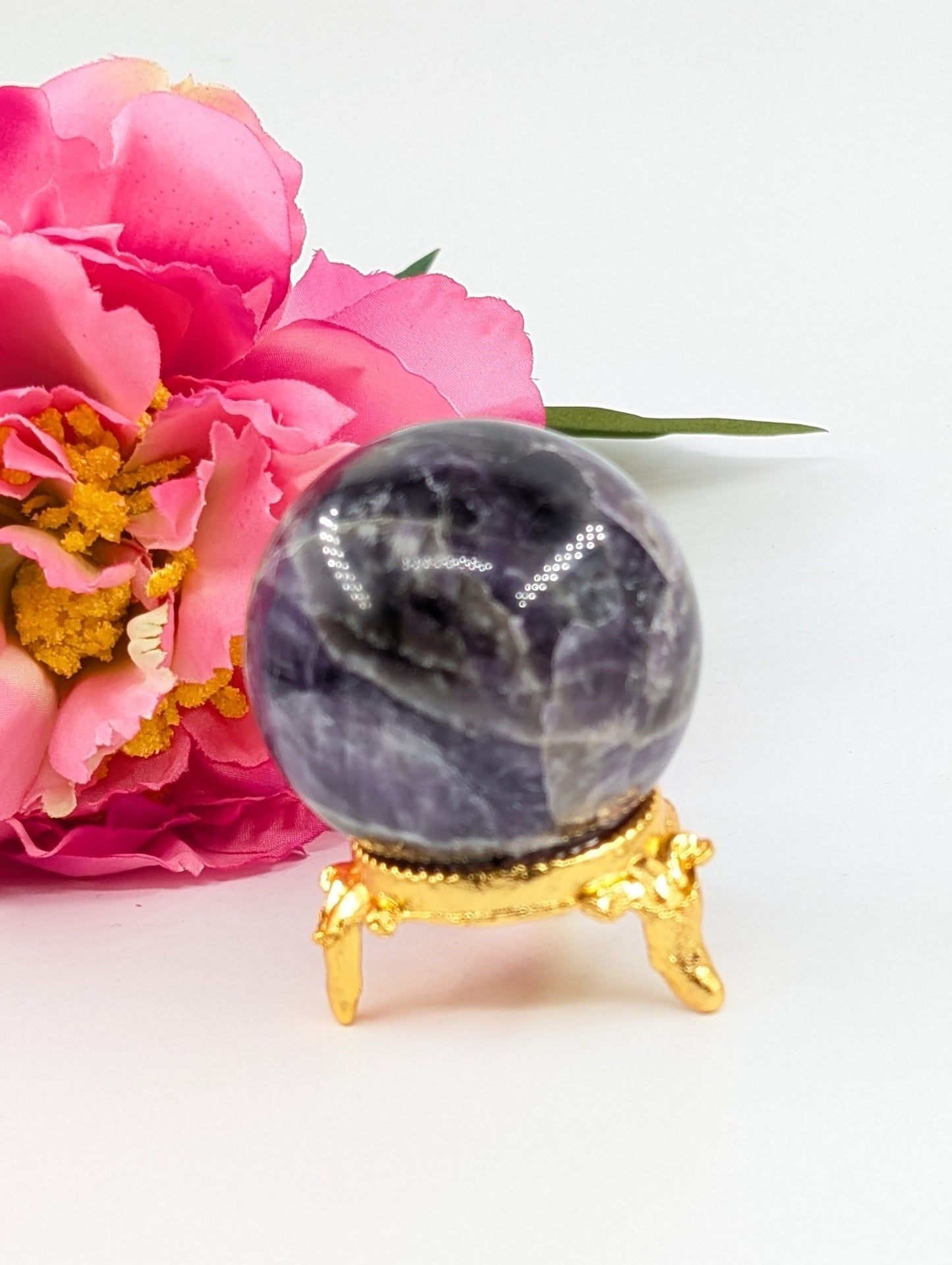 Amethyst Sphere - 45mm - 131g - Positive Faith Hope Love