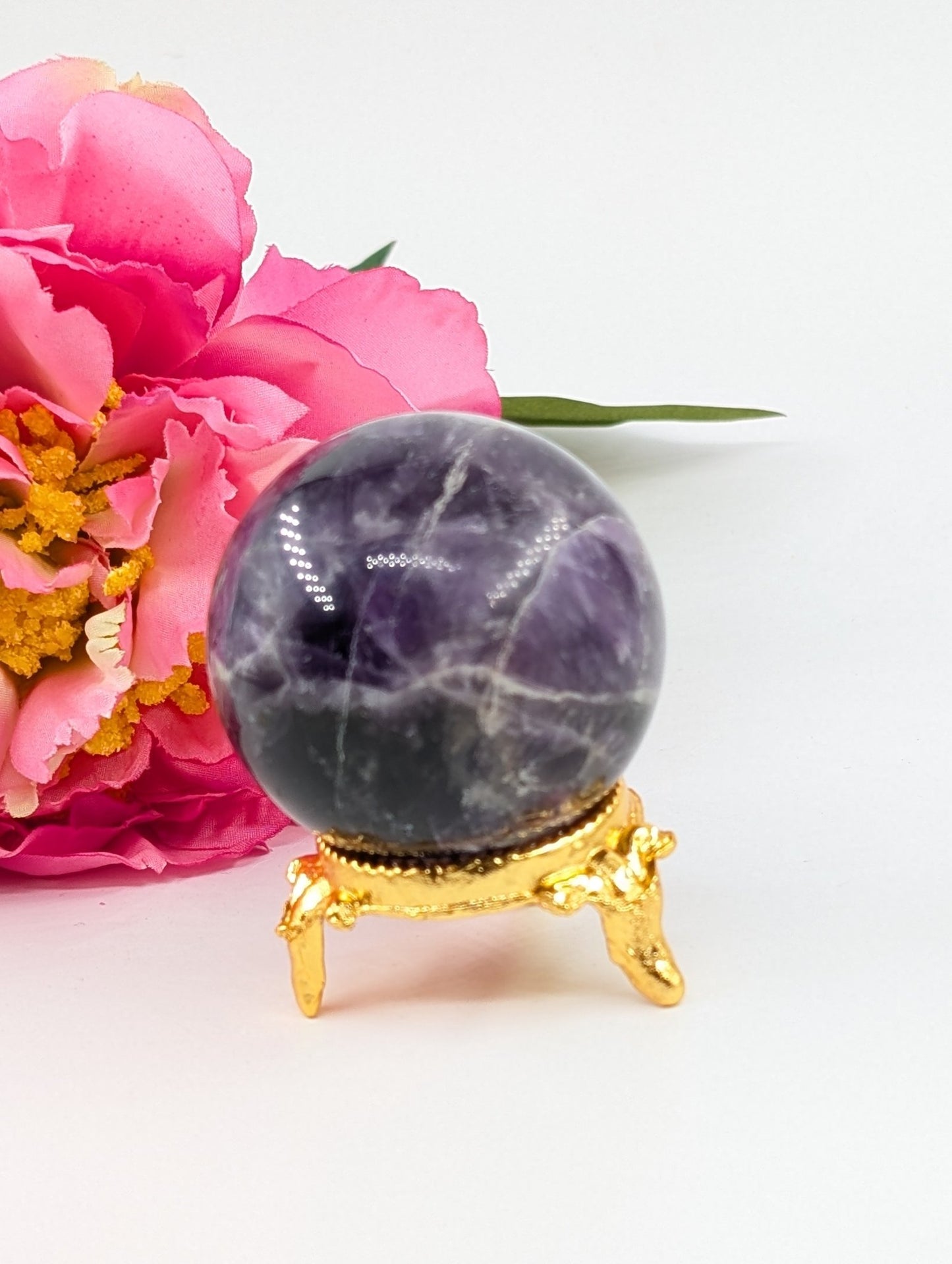 Amethyst Sphere - 45mm - 131g - Positive Faith Hope Love