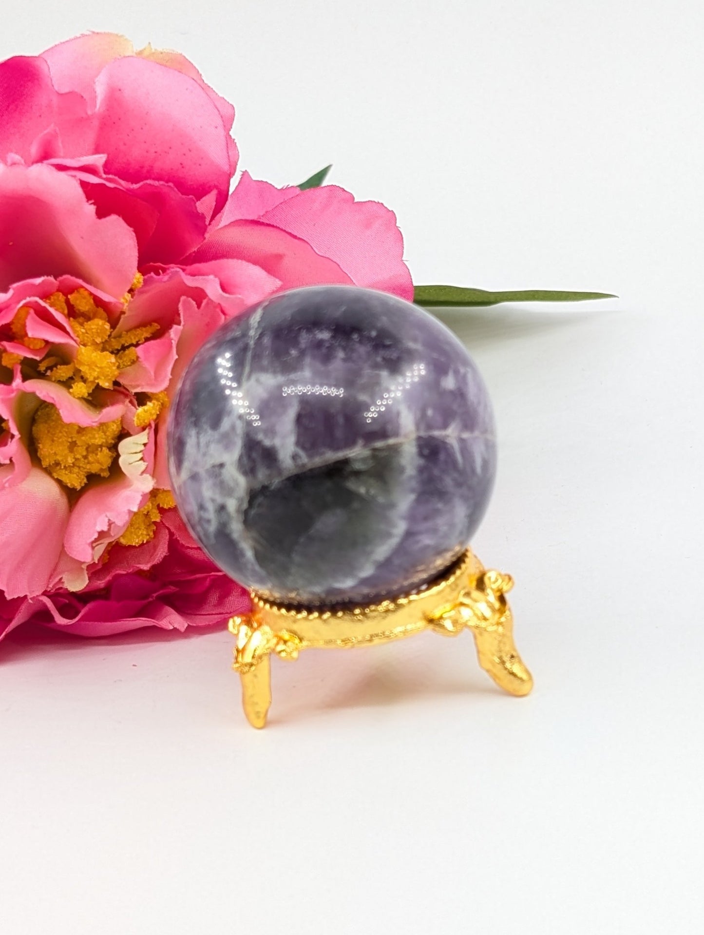 Amethyst Sphere - 45mm - 131g - Positive Faith Hope Love