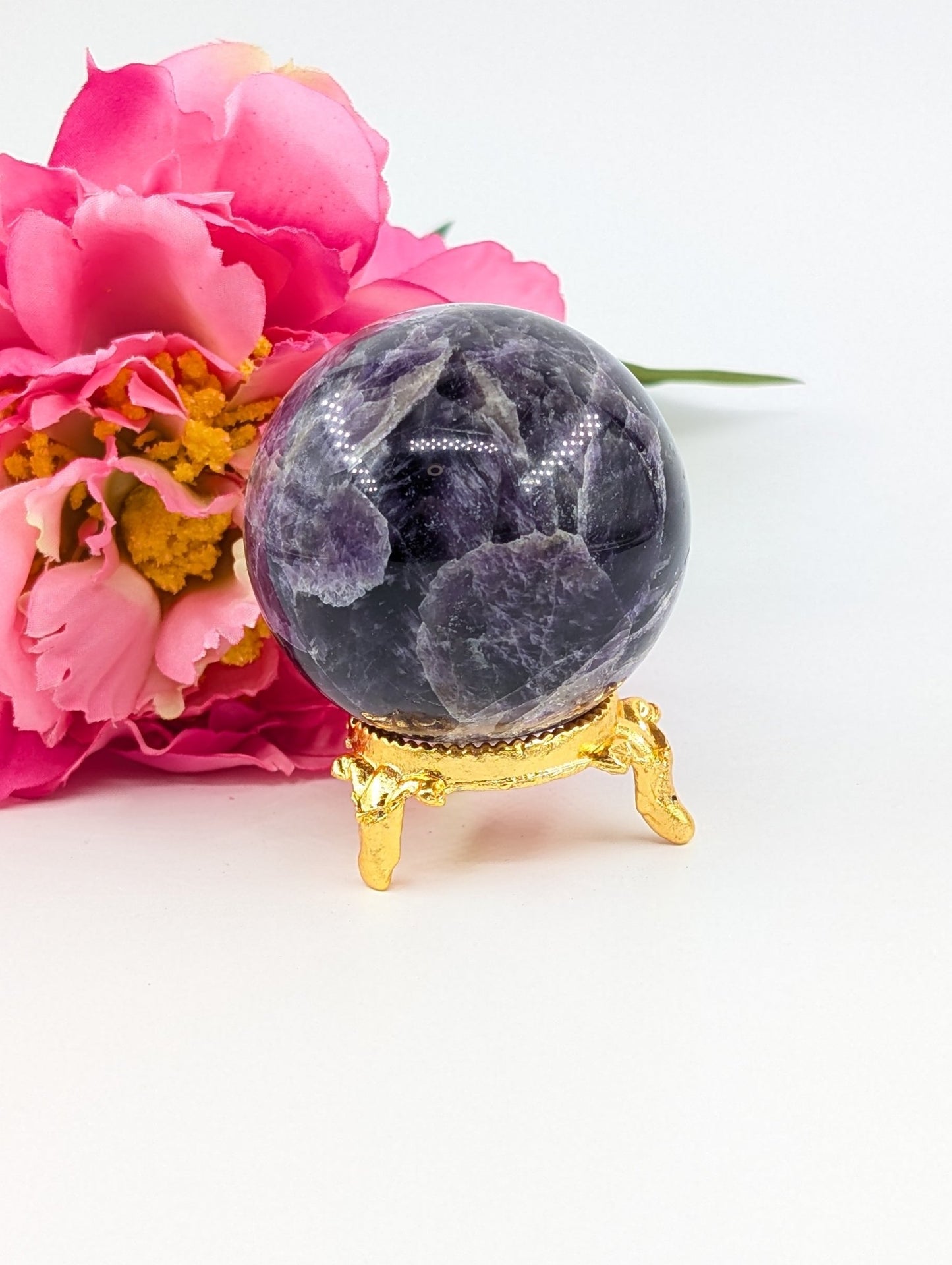 Amethyst Sphere - 50mm - 187g - Positive Faith Hope Love