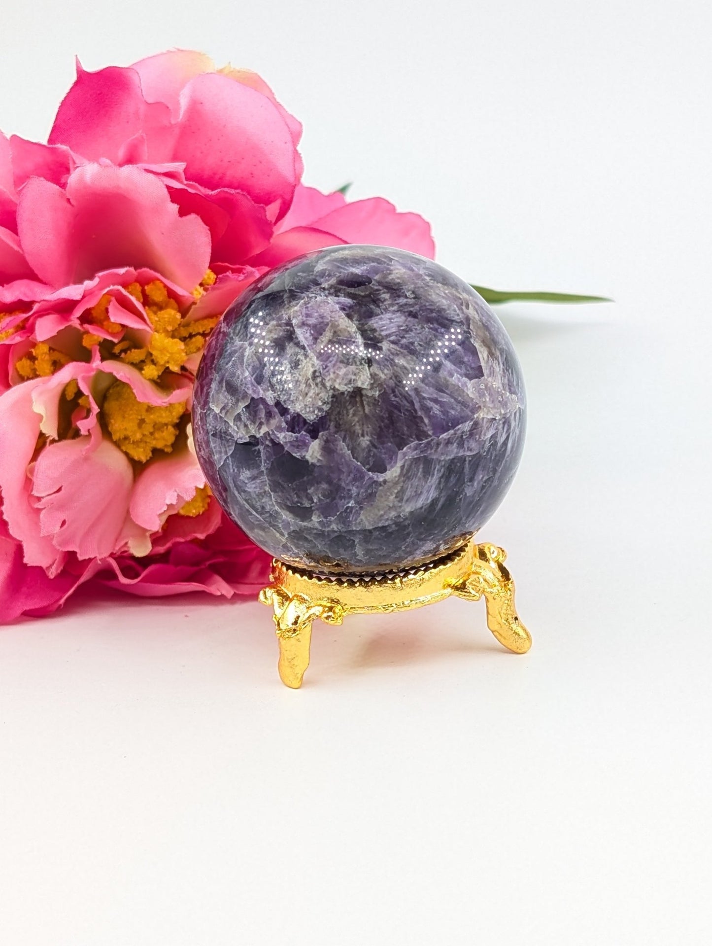 Amethyst Sphere - 50mm - 187g - Positive Faith Hope Love