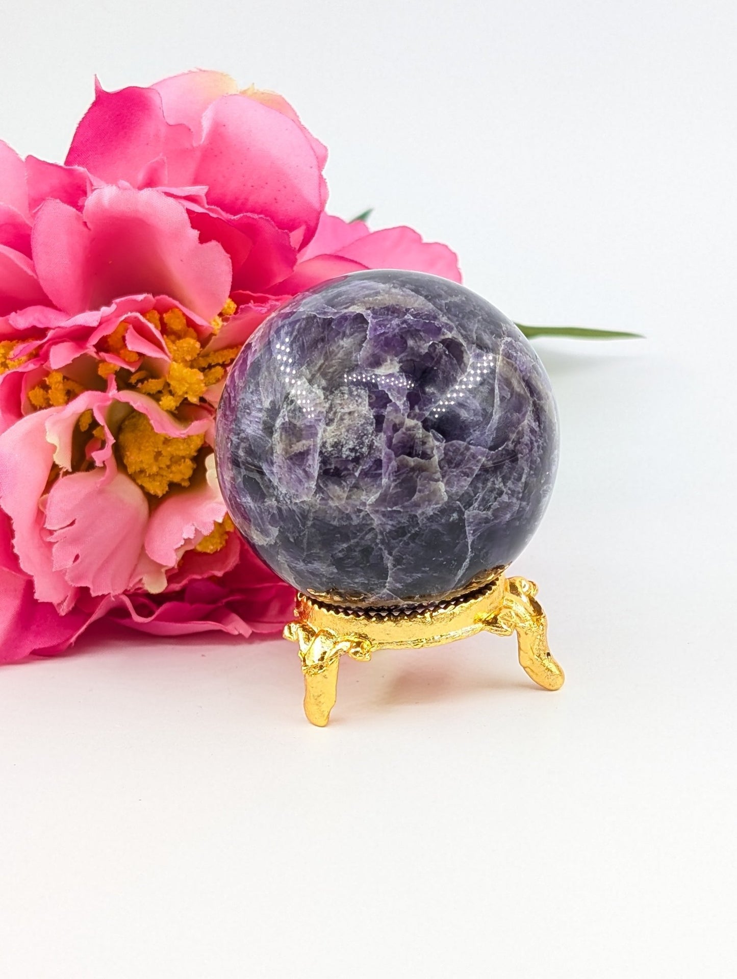 Amethyst Sphere - 50mm - 187g - Positive Faith Hope Love