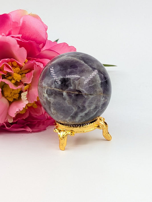 Amethyst Sphere - 51mm - 196g - Positive Faith Hope Love