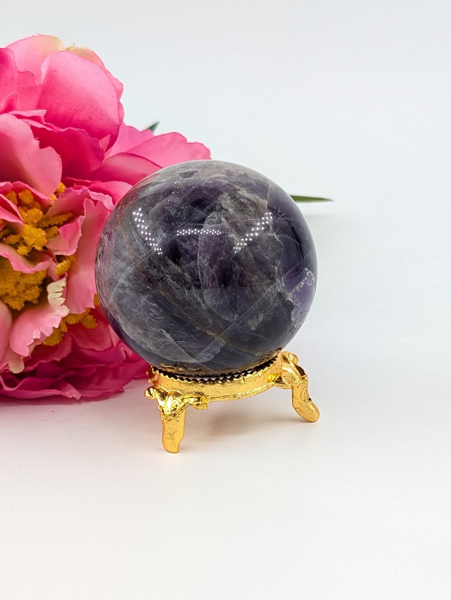 Amethyst Sphere - 51mm - 196g - Positive Faith Hope Love