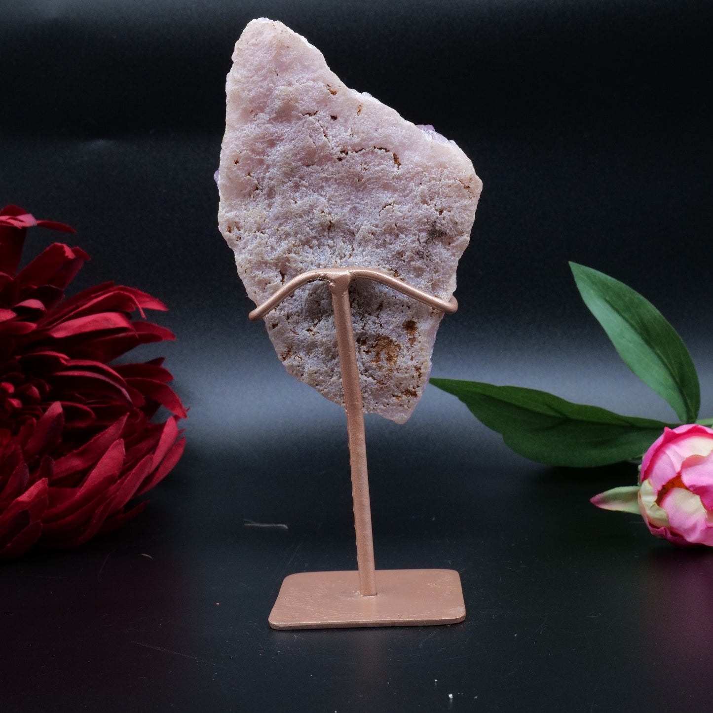 Natural Amethyst Spirit Druzy Cluster On Stand 238G featuring rich purple colour and natural clarity - Positive Faith Hope Love