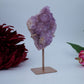 Natural Amethyst Spirit Druzy Cluster on Stand 238g featuring rich purple colour and natural clarity - Positive Faith Hope Love
