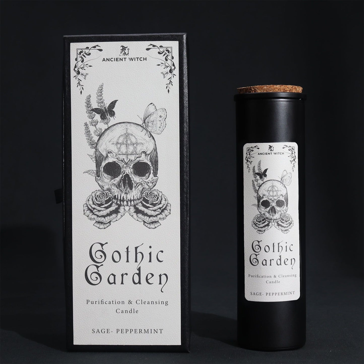 Polished Ancient Witch Ritual Candles Gothic Garden featuring natural patterning and unique variations - Positive Faith Hope Love