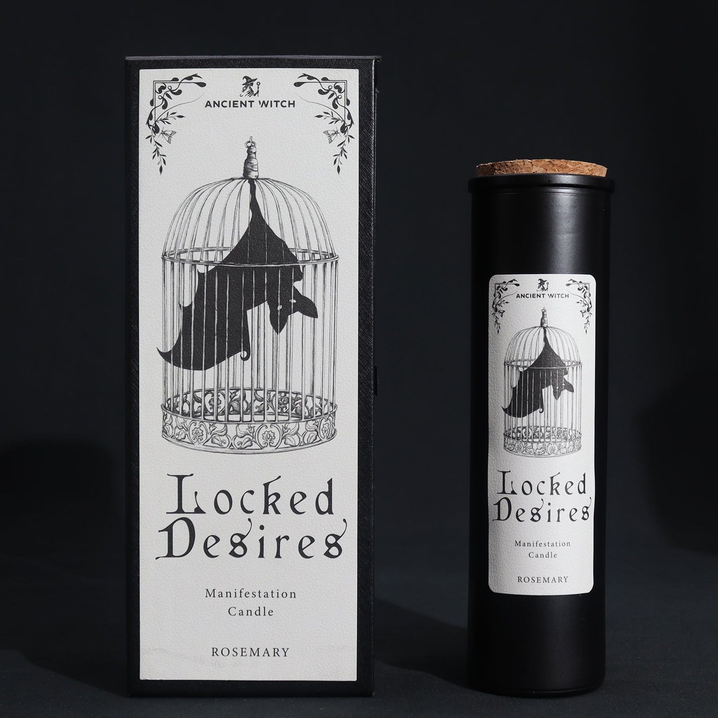 Polished Ancient Witch Ritual Candles Locked Desires featuring natural patterning and unique variations - Positive Faith Hope Love