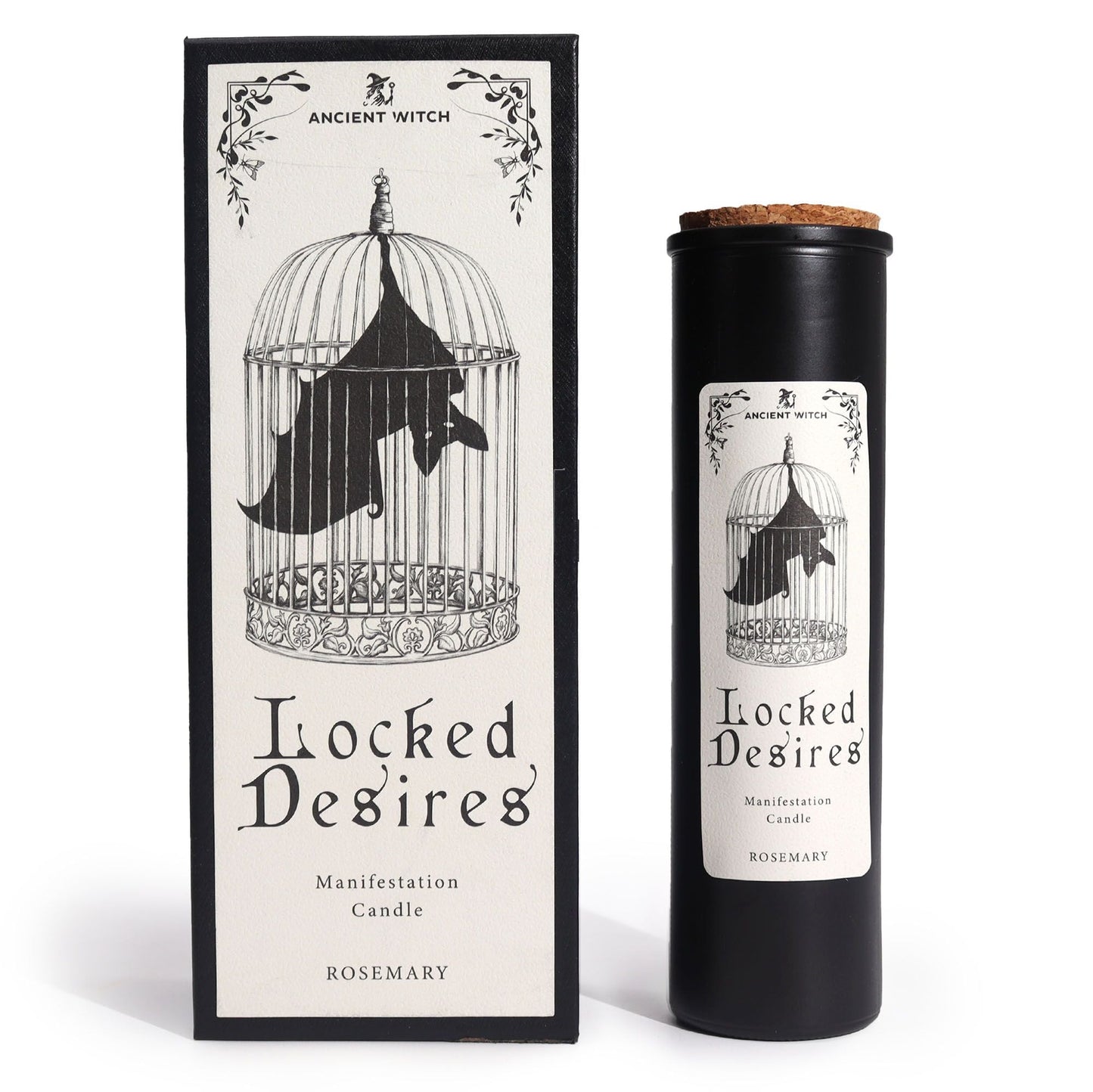 Polished Ancient Witch Ritual Candles - Locked Desires featuring natural patterning and unique variations - Positive Faith Hope Love