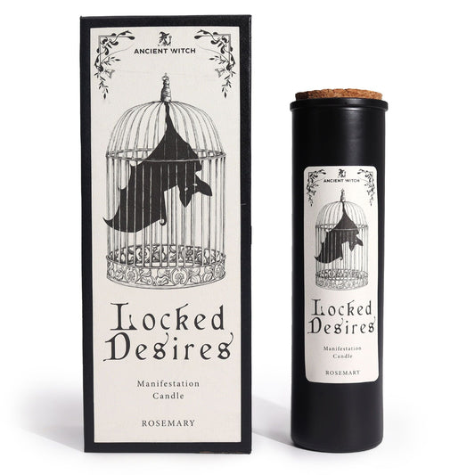 Polished Ancient Witch Ritual Candles - Locked Desires featuring natural patterning and unique variations - Positive Faith Hope Love