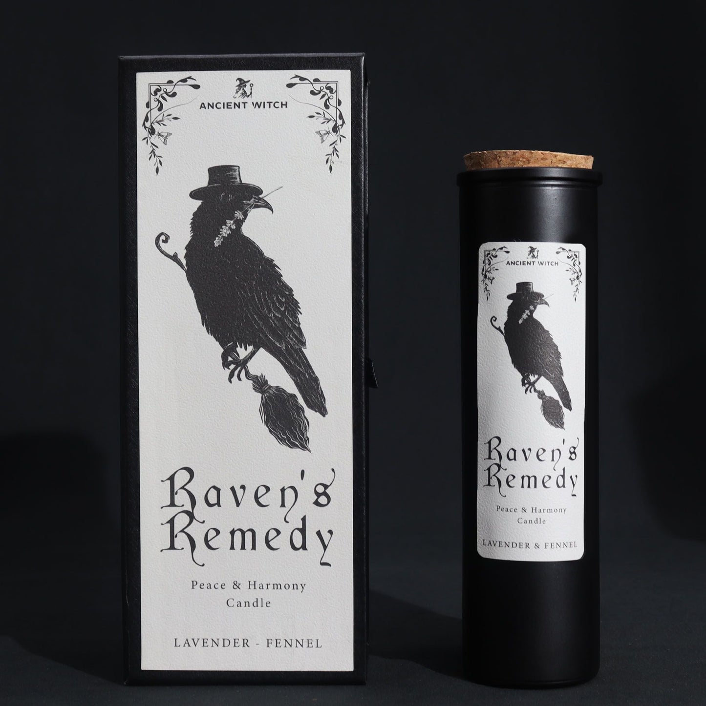 Polished Ancient Witch Ritual Candles Ravens Remedy featuring natural patterning and unique variations - Positive Faith Hope Love