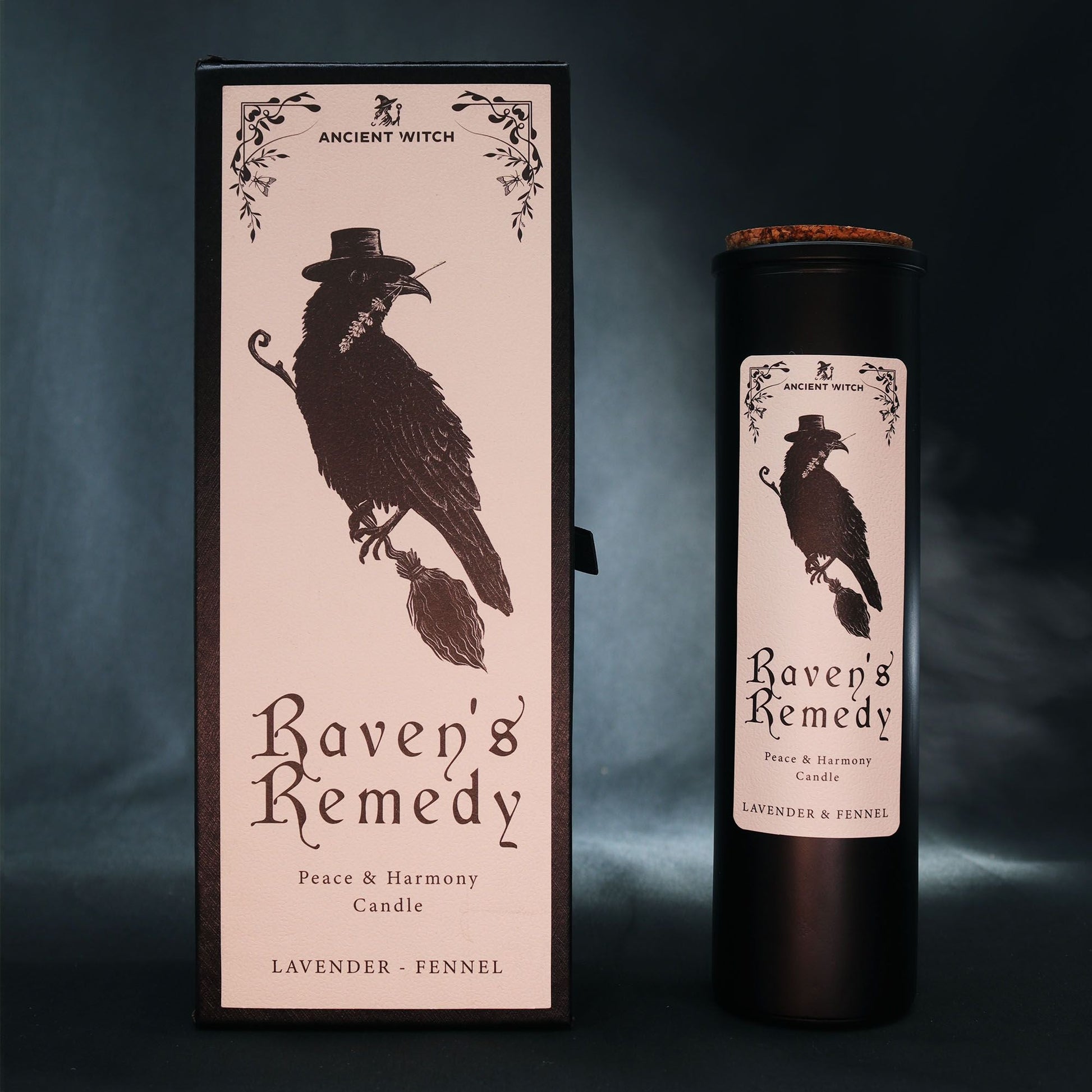 Polished Ancient Witch Ritual Candles Ravens Remedy featuring natural patterning and unique variations - Positive Faith Hope Love
