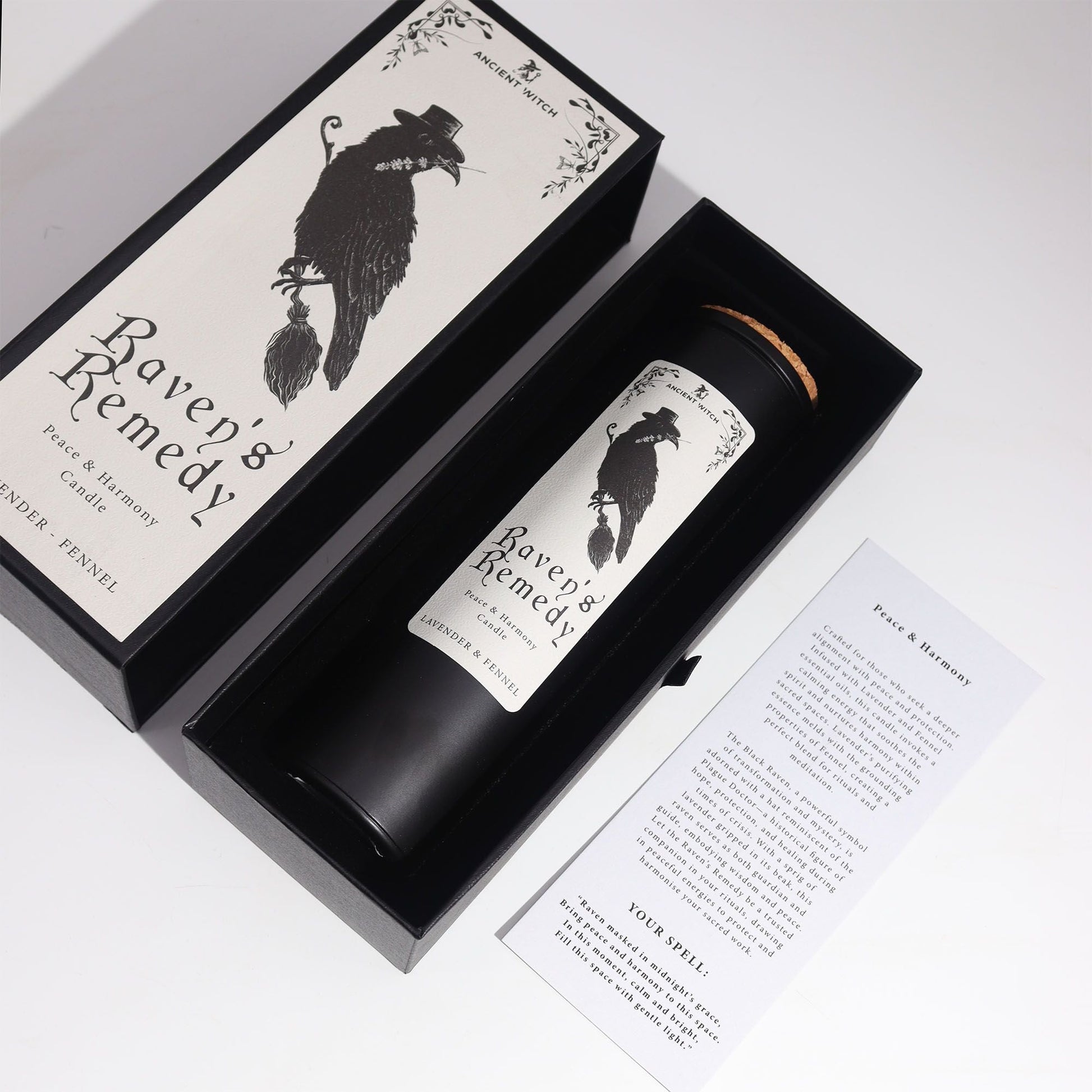 Polished Ancient Witch Ritual Candles Ravens Remedy featuring natural patterning and unique variations - Positive Faith Hope Love