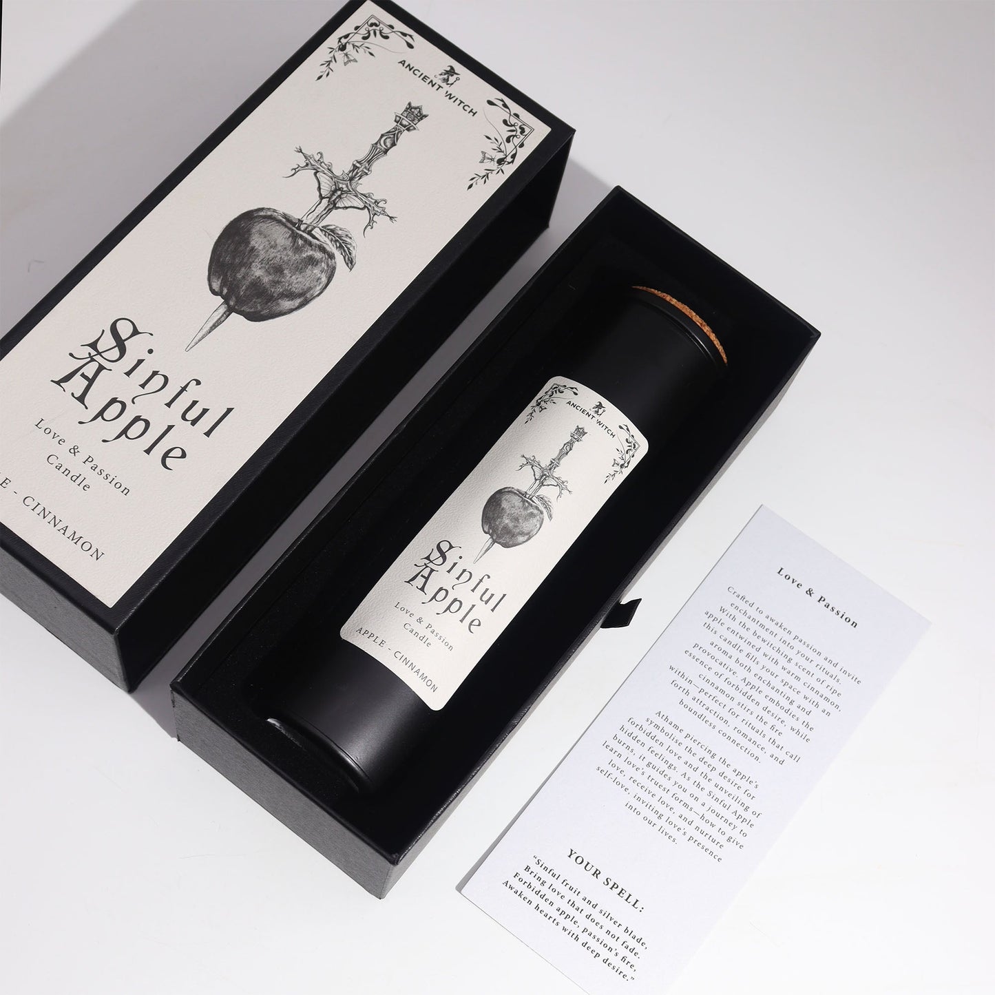 Ancient Witch Ritual Candles - Sinful Apple - Positive Faith Hope Love