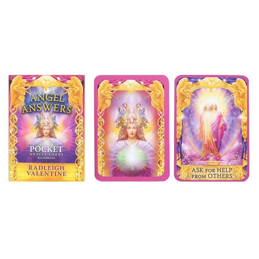 Polished Angel Answers Pocket Oracle Cards featuring natural patterning and unique variations - Positive Faith Hope Love