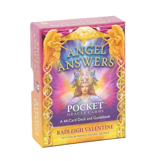 Polished Angel Answers Pocket Oracle Cards featuring natural patterning and unique variations - Positive Faith Hope Love