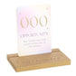 Polished Angel Number Affirmation Cards with Wooden Stand featuring natural patterning and unique variations - Positive Faith Hope Love