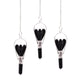 Polished Angel Pendulum with Ring- Black Agate featuring banded patterns and glossy finish - Positive Faith Hope Love