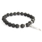 Polished Angel Wing / Black Agate - Gemstone Bracelet featuring banded patterns and glossy finish - Positive Faith Hope Love