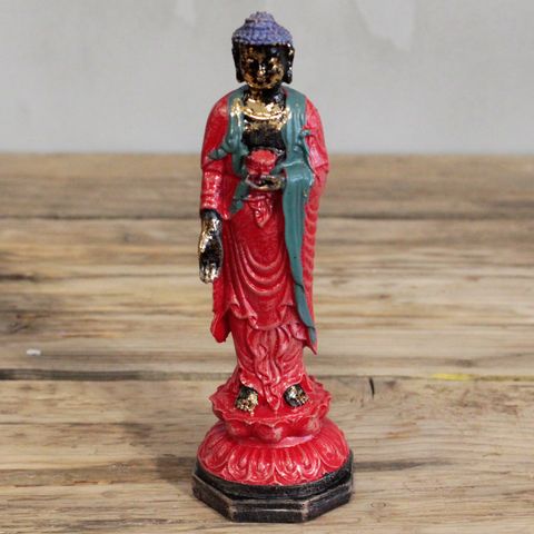 Polished Antique Buddha Standing featuring natural patterning and unique variations - Positive Faith Hope Love