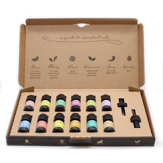 Aromatherapy Essential Oil Set - The Top 12 - Positive Faith Hope Love