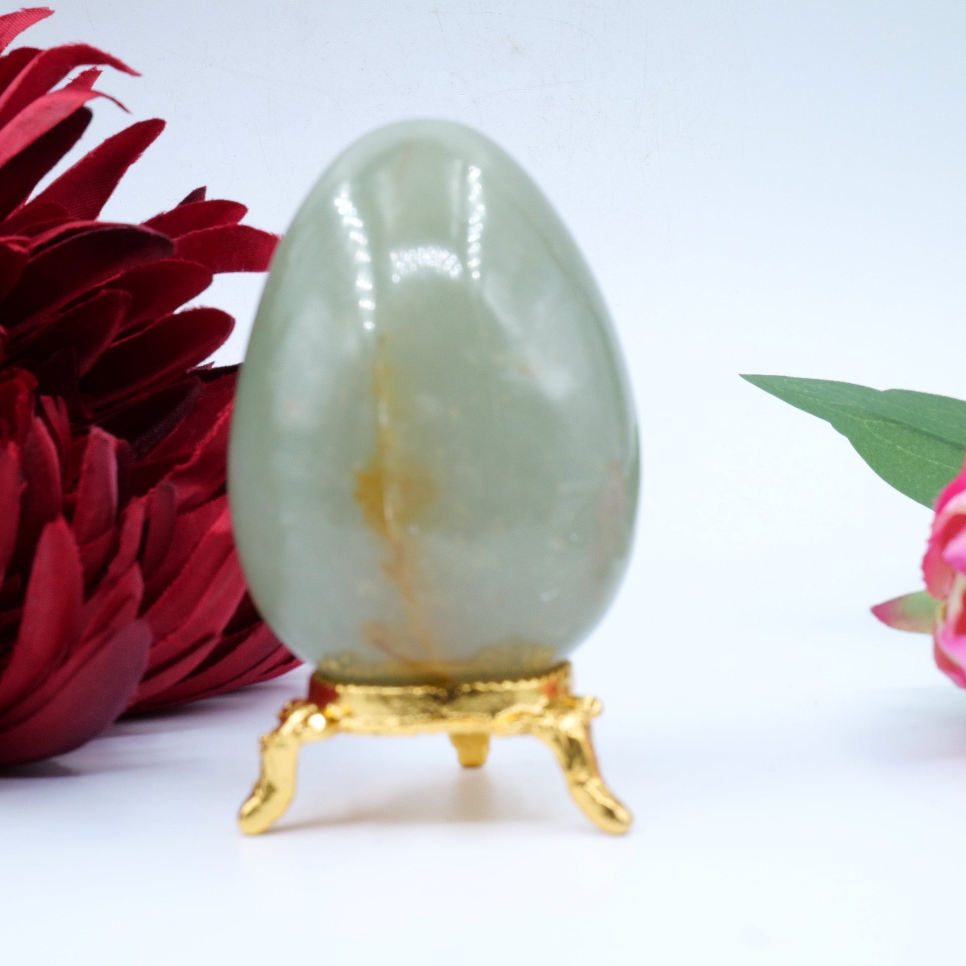 Polished Aventuring Egg featuring natural patterning and unique variations - Positive Faith Hope Love