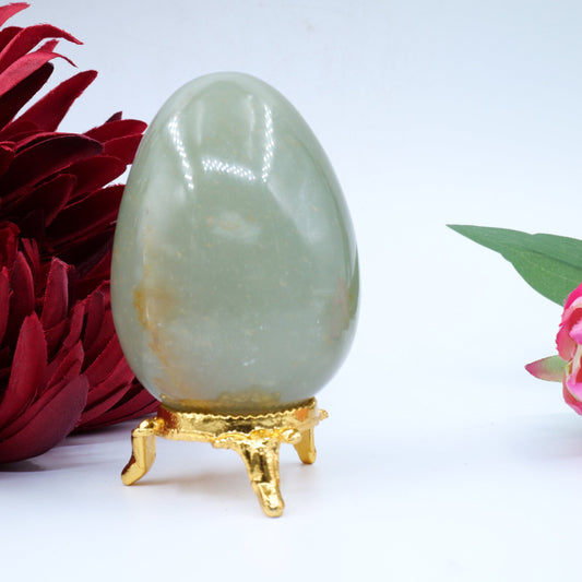 Polished Aventuring Egg featuring natural patterning and unique variations - Positive Faith Hope Love