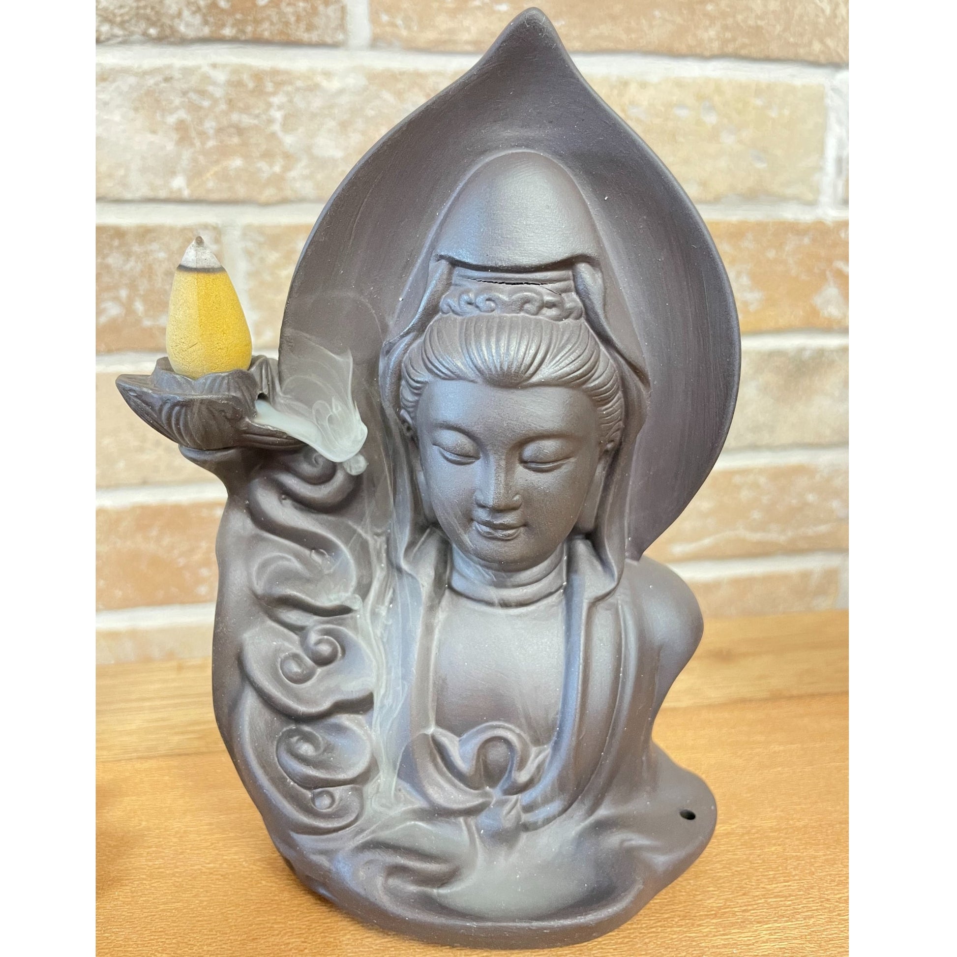 Backflow Incense Burner - Serene Buddha - Positive Faith Hope Love