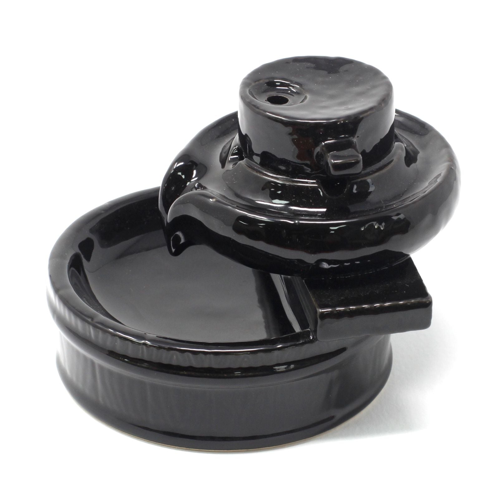 Polished Backflow Incense Burner Zen Flow 1 featuring natural patterning and unique variations - Positive Faith Hope Love