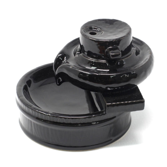 Polished Backflow Incense Burner Zen Flow 1 featuring natural patterning and unique variations - Positive Faith Hope Love