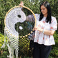 Polished Bali Dream Catchers Extra Large Ying Yang D 50Cm featuring natural patterning and unique variations - Positive Faith Hope Love