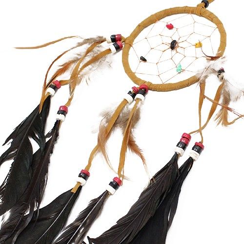 Polished Bali Dreamcatchers - Medium Round - Cream/Coffee/Choc featuring natural patterning and unique variations - Positive Faith Hope Love