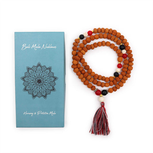 Bali Mala Necklace - Harmony & Protection - Positive Faith Hope Love