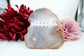 Banded Fortification Agate Slice (150g) - Positive Faith Hope Love