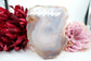 Banded Fortification Agate Slice (150g) - Positive Faith Hope Love