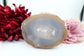 Banded Fortification Agate Slice (235g) - Positive Faith Hope Love