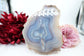 Banded Fortification Agate Slice (320g) - Positive Faith Hope Love