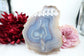 Banded Fortification Agate Slice (320g) - Positive Faith Hope Love