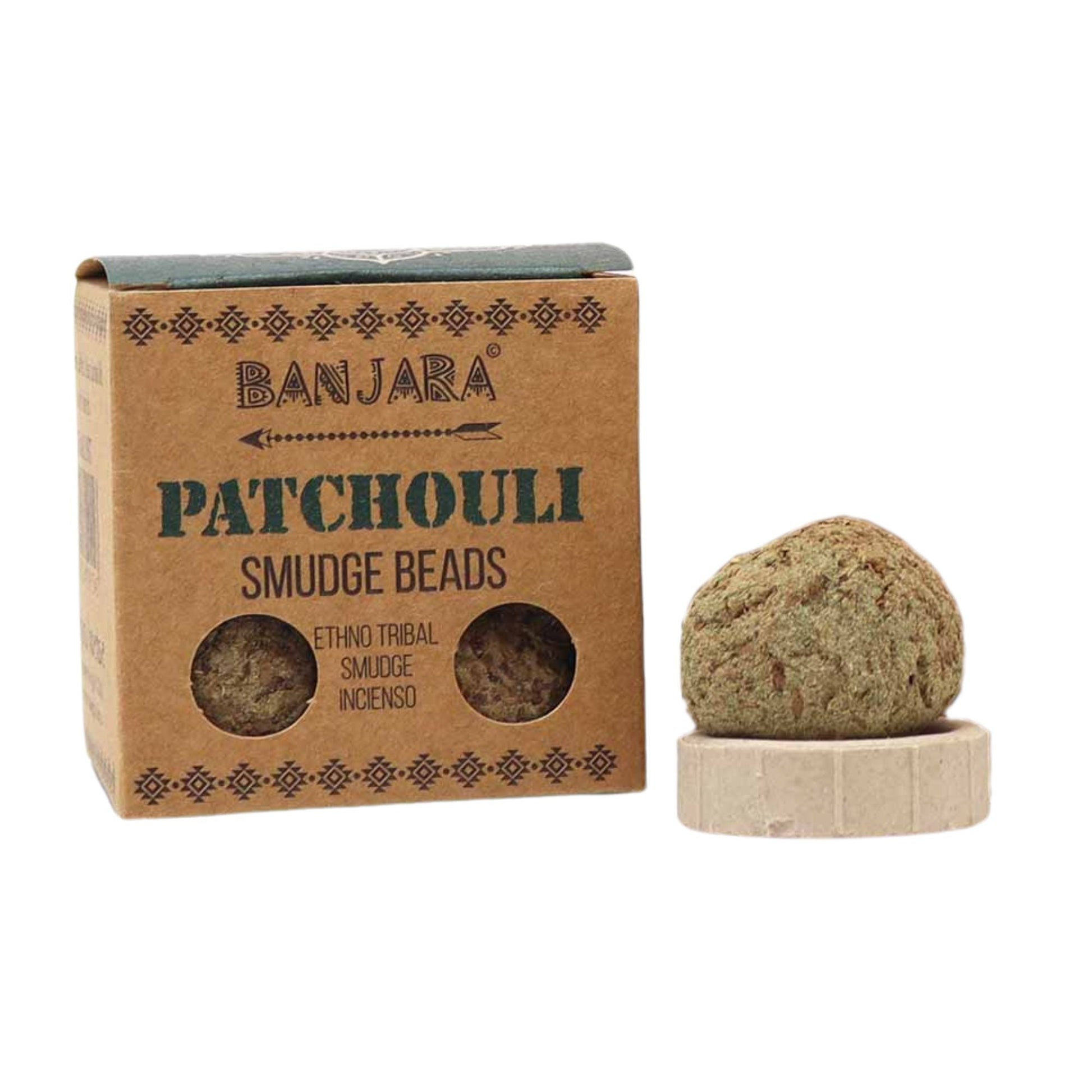 Polished Banjara Smudge Beads Patchouli featuring natural patterning and unique variations - Positive Faith Hope Love