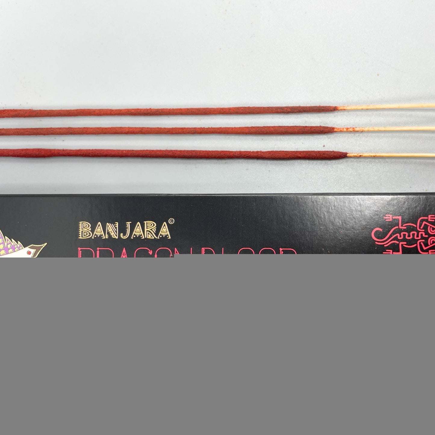 Polished Banjara Tribal Smudge Incense Dragon Blood featuring natural patterning and unique variations - Positive Faith Hope Love