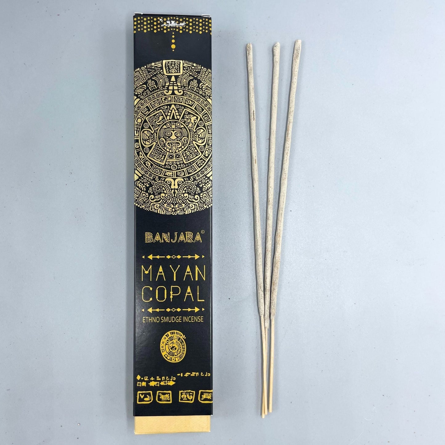 Polished Banjara Tribal Smudge Incense - Mayan Copal featuring play-of-colour and luminous sheen - Positive Faith Hope Love