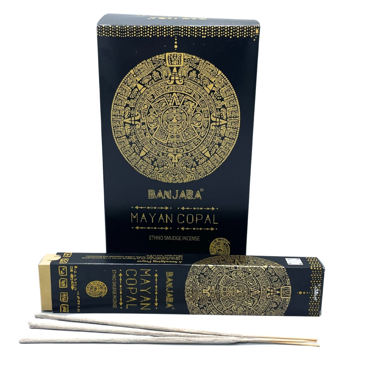 Polished Banjara Tribal Smudge Incense Mayan Copal 1 featuring play-of-colour and luminous sheen - Positive Faith Hope Love