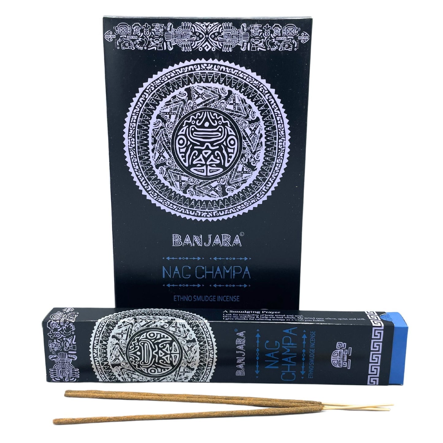 Polished Banjara Tribal Smudge Incense Nag Champa featuring natural patterning and unique variations - Positive Faith Hope Love