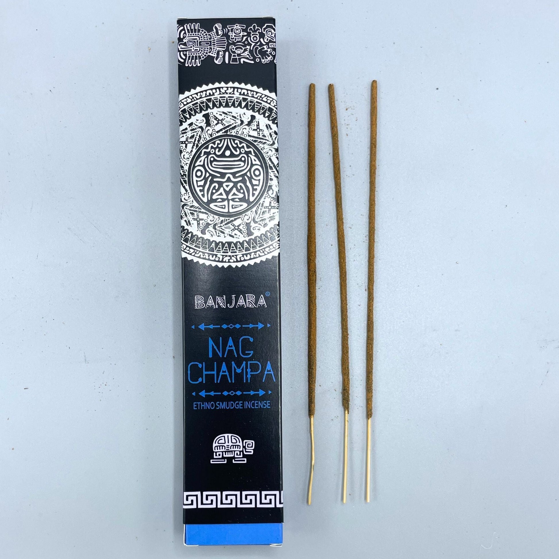Polished Banjara Tribal Smudge Incense - Nag Champa featuring natural patterning and unique variations - Positive Faith Hope Love
