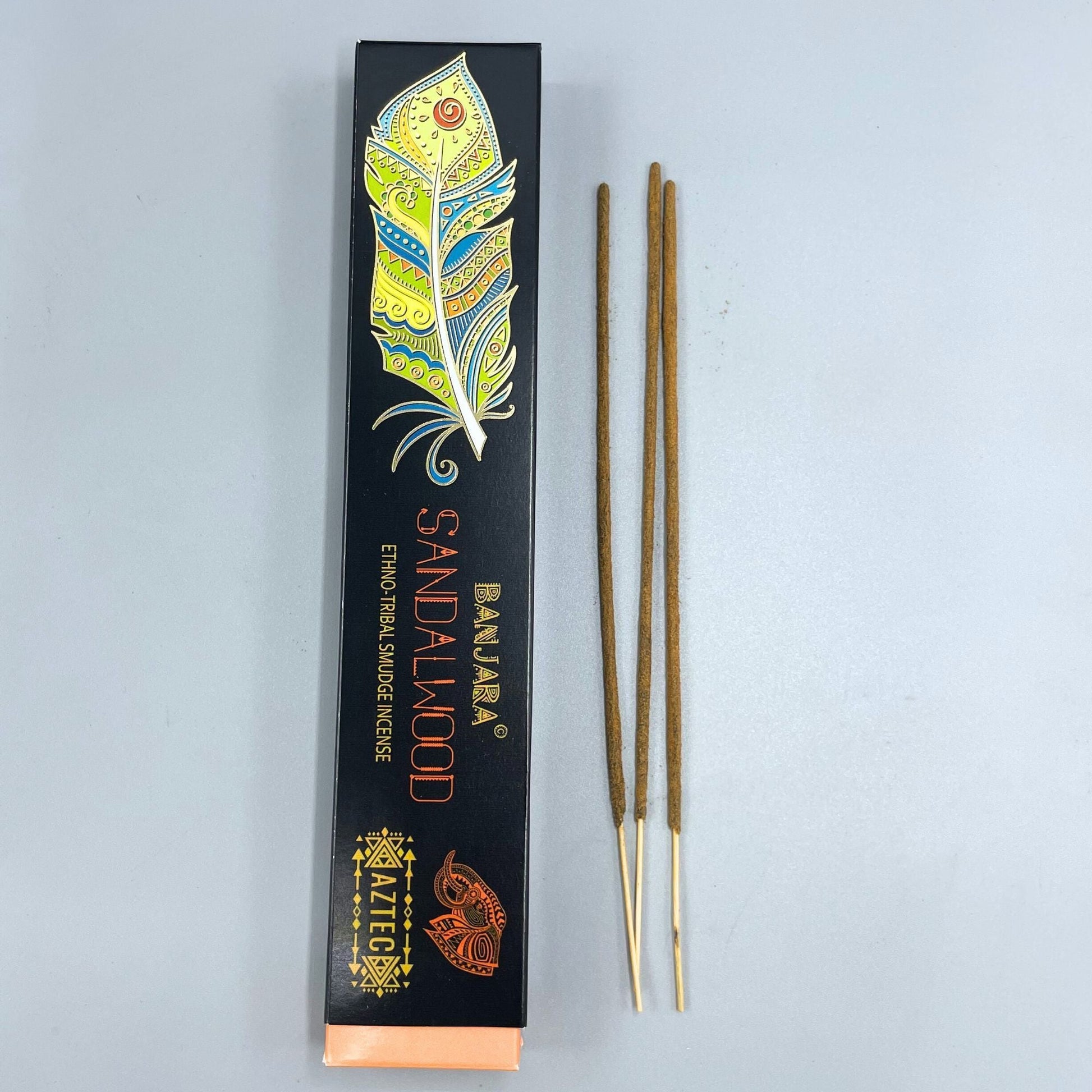 Polished Banjara Tribal Smudge Incense - Sandalwood featuring natural patterning and unique variations - Positive Faith Hope Love