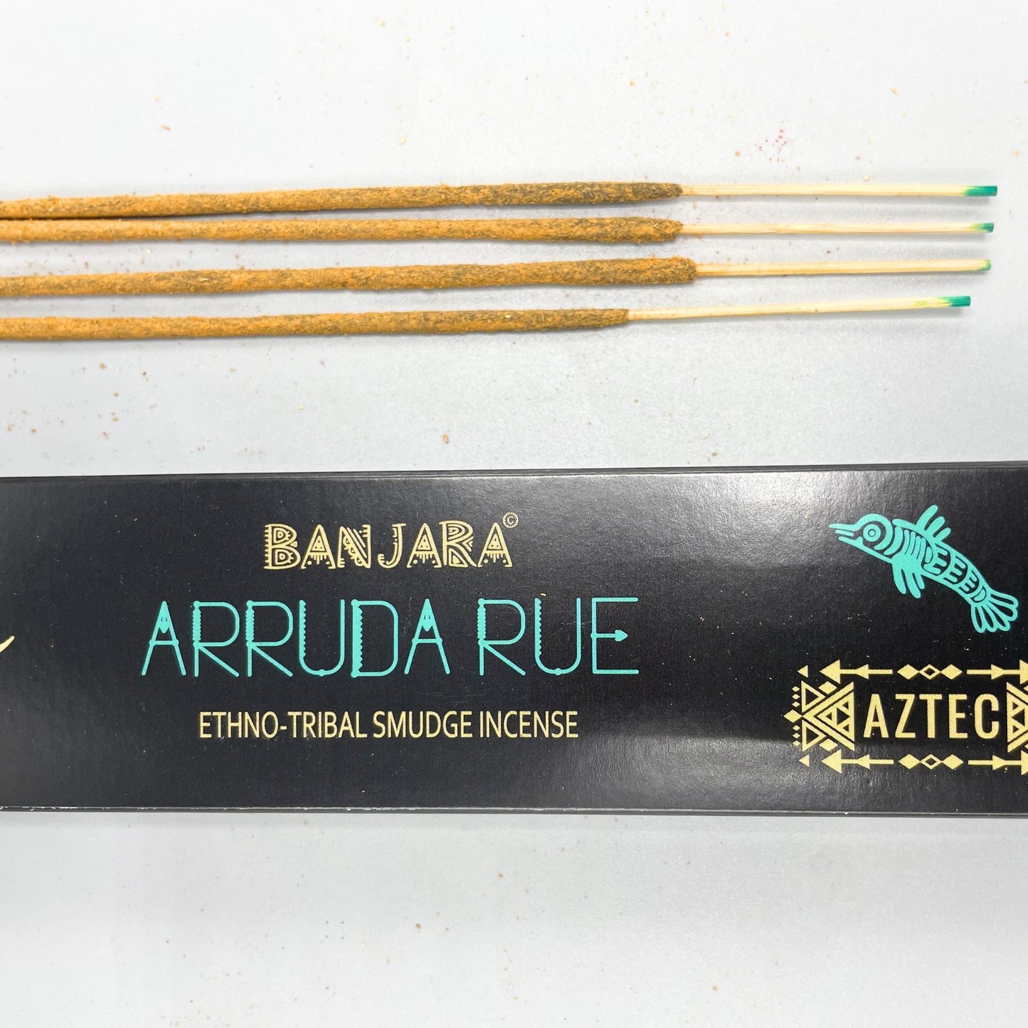 Polished Banjara Tribal Smudge Incense White Arruda Rue 1 featuring natural patterning and unique variations - Positive Faith Hope Love