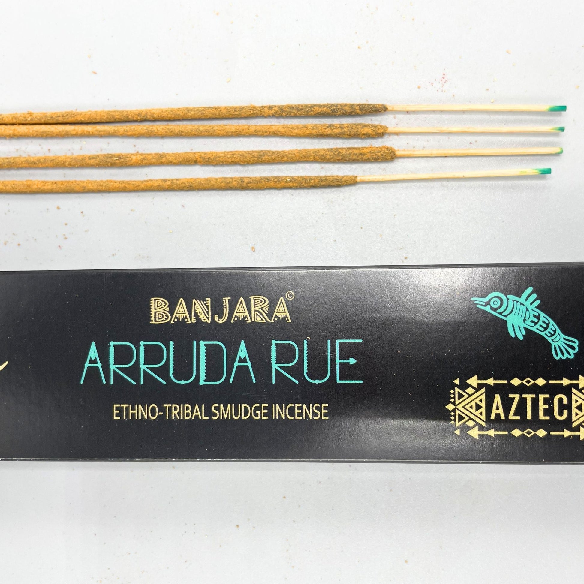 Polished Banjara Tribal Smudge Incense White Arruda Rue 1 featuring natural patterning and unique variations - Positive Faith Hope Love