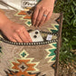 Polished Biege Kilim Messenger Festival Bag featuring natural patterning and unique variations - Positive Faith Hope Love